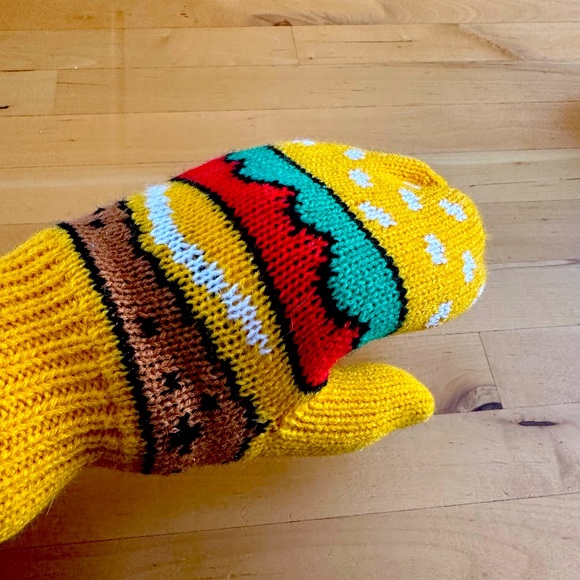 Hamburger Mittens! Will fit youth/women. - Picture 2 of 2